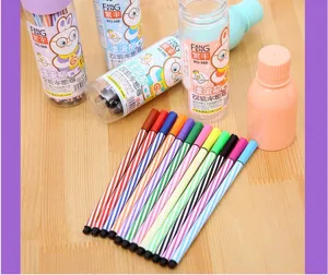 Set de 12 rotuladores de acuarela lavables coloridos con lindo cilindro de almacenamiento para niños