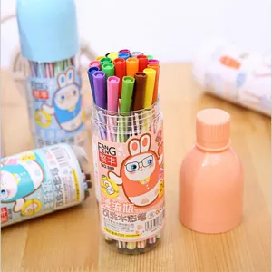 Bonito juego de rotuladores acuarelables lavables en botella para dibujo y pintura infantil
