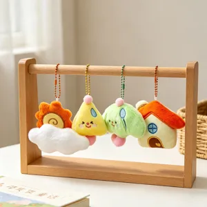 Süßer Plüsch Wetter Baum Haus Schlüsselanhänger Für Tasche Cartoon Puppe Schlüsselring Kleines Geschenk