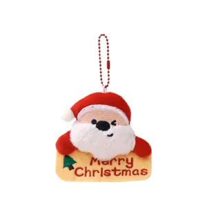 Süßer Weihnachtsmann Plüsch Schlüsselanhänger Tasche Deko Anhänger Feiertag Geschenk Top