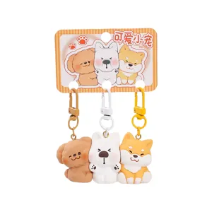 Cute Resin Magnetic Animal Figurine Keychain Cute Dog Panda Pig Capybara Bag Pendant Couples Friends Keychain Charm Gift