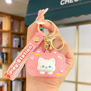 Süßer Cartoon Haustier Spielkonsole PVC Schlüsselanhänger Kreative Mini Spielkonsole Rucksack Anhänger Für Tasche Auto Schlüsselring Geschenk