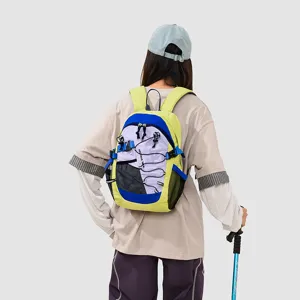 Multifunctional outdoor sports backpack with waterproof color-block design for travel.