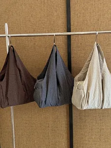 Bolso de hombro acolchado informal con gran capacidad bolsa diaria para mujeres