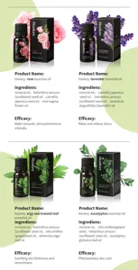 Detailansicht von 10ml Hankey Ätherischen Ölen mit Lavendel, Rose und Eukalyptus-Aroma