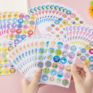 Creative Cartoon Reward Stickers PVC Peelable Cute Animal Praise Decals For Kindergarten Kids School Student Stationery