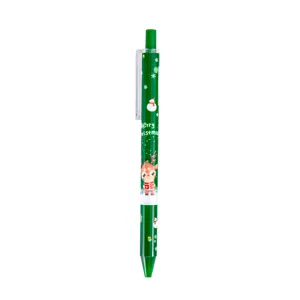 Christmas retractable gel pen cute cartoon black ink pen for student exam writing supplies