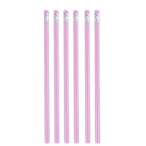 Macaron Wooden HB Pencil Student Posture Correction Hole Pencil With Eraser Head Color Writing School Stationery