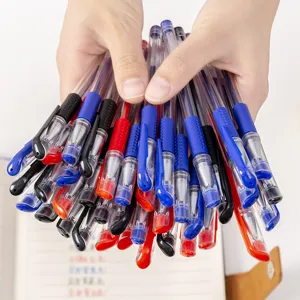 0.5mm Kugel Nadelspitze Gelstift Transparenter Kunststoffbehälter Schwarz Blau Rot Tinte Büro Schule Schreiben Schreibwaren