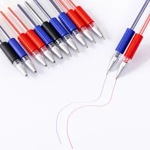 0.5mm Gelschreiber Set mit Griff, glattes Schreiben in Schwarz Blau Rot für Büro und Schule.