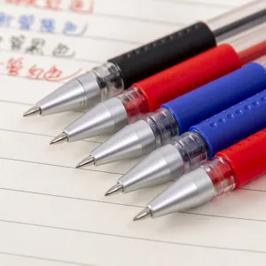 Europäischer Standard 0.5mm Gelstift Set, schwarze rote blaue Tinte Büro Schule.