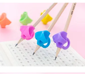 Silicone pencil grip for kids handwriting posture correction training ergonomic writing aid tool