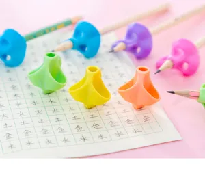 Children pen holding corrector, ergonomic silicone writing posture training tool for kids
