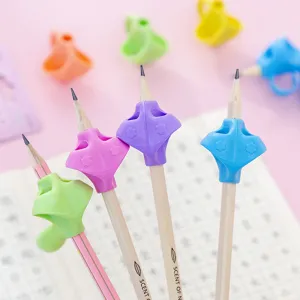 Silicone pencil grips for kids handwriting posture correction training useful stationery