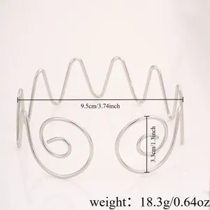 Bracciale da braccio a spirale in acciaio inossidabile con design aperto regolabile.