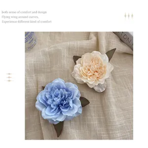 Large peony flower hair clip, aesthetic resort style hair accessories for women and girls.