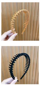 Velvet flocked comb headband anti-slip hair hoop for women daily wear in two colors