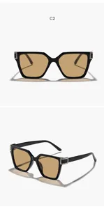 Gafas de sol cuadradas de moda con pedrería para hombres y mujeres, protección UV400.