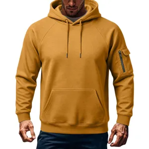 Men's Casual Fleece Lined Hoodie Winter Warm Heavyweight Sweatshirt With Pocket Long Sleeve Hooded Pullover