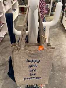 Casual υφασμάτινη τσάντα tote μεγάλου χωρητικότητας μαθητική τσάντα ώμου λογοτεχνικό στυλ