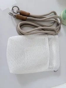 Grid Mobile Phone Crossbody Bag Polyester Mesh Small Shoulder Bag Portable Lipstick ID Card Holder Purse