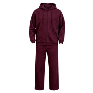 Herren Fleece Kapuzenjacke und Jogginghose Trainingsanzug Set, bequeme Sportbekleidung.