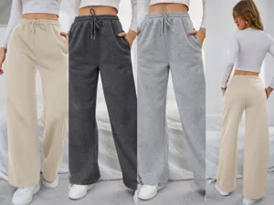 Detail view of casual fleece-lined sweatpants with adjustable drawstring and practical pockets.