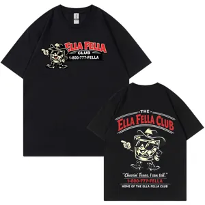 Camiseta negra de manga corta con estampado gráfico vintage para hombres y mujeres casual.