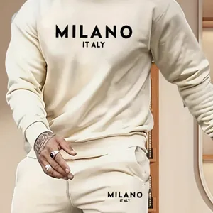 Men's Fleece Lined Hooded Sweatshirt And Sweatpants Two Piece Set Casual Winter Warm Pullover Top And Bottom Tracksuit