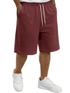 Heren casual gebreide shorts met trekkoord detail, comfortabele elastische taille en handige zakken.