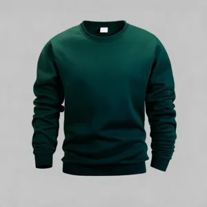 Felpa tinta unita girocollo a manica lunga per uomo e donna, top casual sportivo.