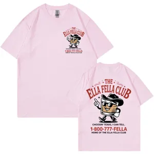 Vintage Ella Fellas graphic t-shirt, funny cowboy design cotton tee for men and women.