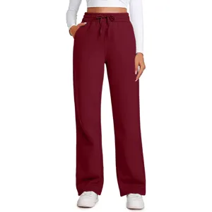 Women high waist wide leg sweatpants casual drawstring athletic trousers comfortable loose fit