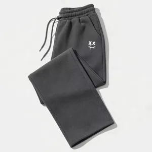 Y2K oscuro gotico estampado suelto delgado casual cordon pantalones deportivos ancho