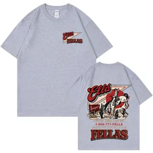 Γκρι vintage western t-shirt κοντομάνικο για άνδρες και γυναίκες με εντυπωσιακή στάμπα.