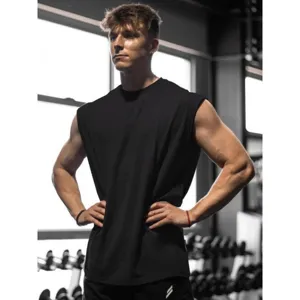 Men's loose gym tank top, breathable sleeveless workout fitness shirt for summer training