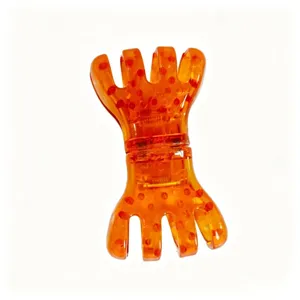 Pince à cheveux translucide orange pour femme, accessoire de coiffure créatif pour frange.