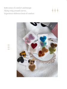 2pcs heart hair clips cute side bangs clip acetate duckbill hair accessories for women