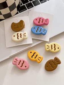 Cute candy color fish hair clips sweet girl bangs clip cartoon hair accessories for women