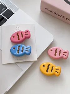 Cute candy color fish hair clips, sweet style cute small hair accessories for daily wear.