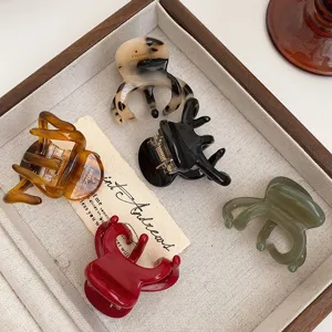 Retro acetate hair claw clip medium size elegant octopus hair catch styling hair accessories