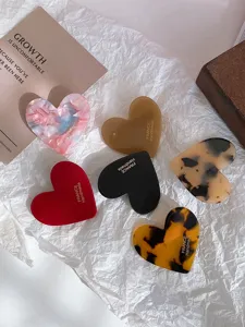 Heart hair clips set aesthetic acetate side bangs clips cute hair accessories for women and girls