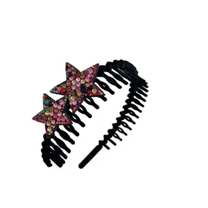 Serre-tête étoile en strass pour femmes, bandeau étincelant en cristal, accessoire de mode.