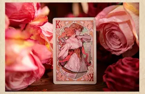 Carta da gioco design liberty vintage vista di dettaglio per gioco da tavolo festa