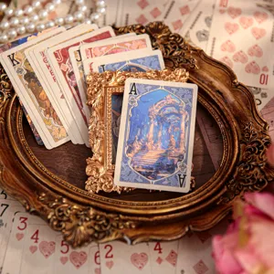 Carte da gioco d'arte vintage mazzo poker retro serie preghiera divina oggetti di scena per giochi