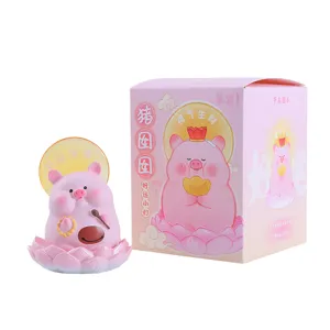Süßes rosa Schweinchen Nachtlicht Nachttischlampe aus Harz Schreibtisch Deko Geschenkbox