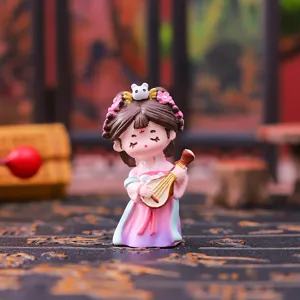 Charmant Chinese antieke schoonheid figuur detail, hars retro huisdecoratie cadeau