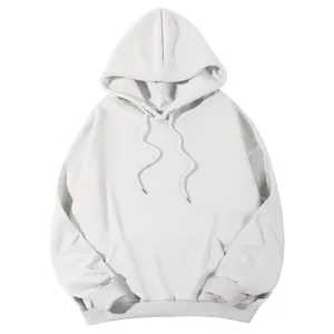 Sweat-shirt à capuche uni et décontracté avec épaules pour hommes et femmes au quotidien.