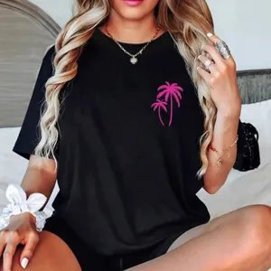 Unisex Locker Passform Baumwolle Rundhals Kurzarm Bedruckt Grafik T-Shirt Hawaii Urlaub Surfen Palme Grafik Top