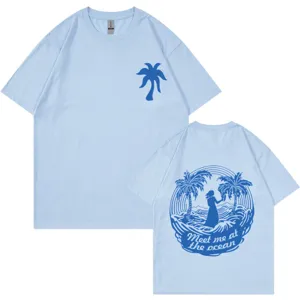 Classic 200g cotton short sleeve t-shirt with front and back graphic print for men and women.